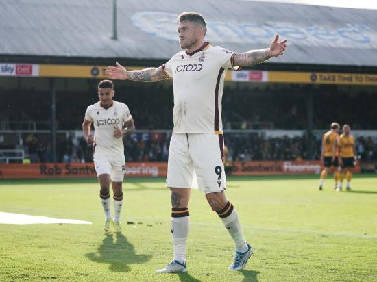 Jamie Walker and Andy Cook fire Bradford to victory at Gillingham