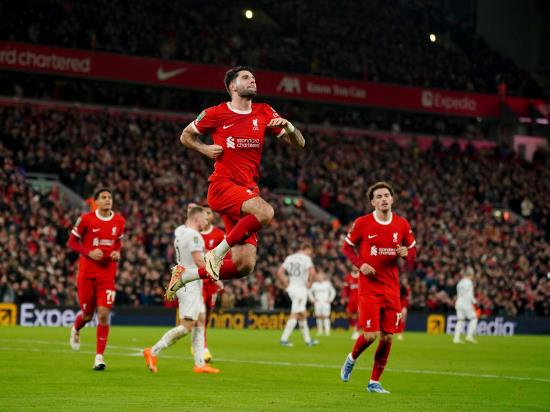Liverpool hit five against West Ham to reach Carabao Cup semi-finals