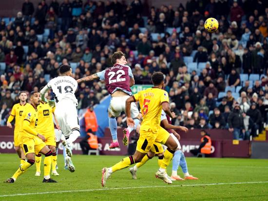 Aston Villa salvage Sheff Utd point after late drama but miss chance to go top