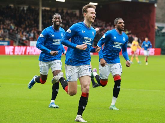 Kieran Dowell on target as Rangers beat Motherwell in wet-and-wild encounter