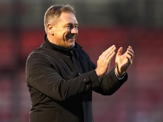 Scott Lindsey happy with Crawley progress after beating former club Swindon