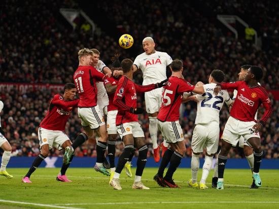Tottenham twice fight back to deny Man Utd victory in front of Sir Jim Ratcliffe