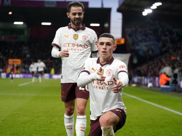 Phil Foden effort enough as Man City close gap on Liverpool with Bournemouth win