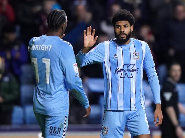 Ellis Simms celebrates first-half hat-trick as five-goal Coventry beat Rotherham