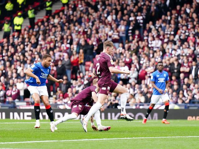 Cyriel Dessers double takes Rangers past Hearts to set up Old Firm cup final