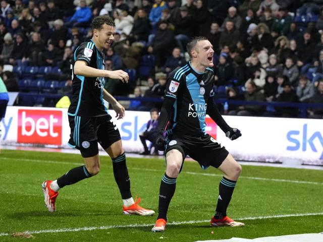 Jamie Vardy at the double as Leicester wrap up Championship with win at Preston