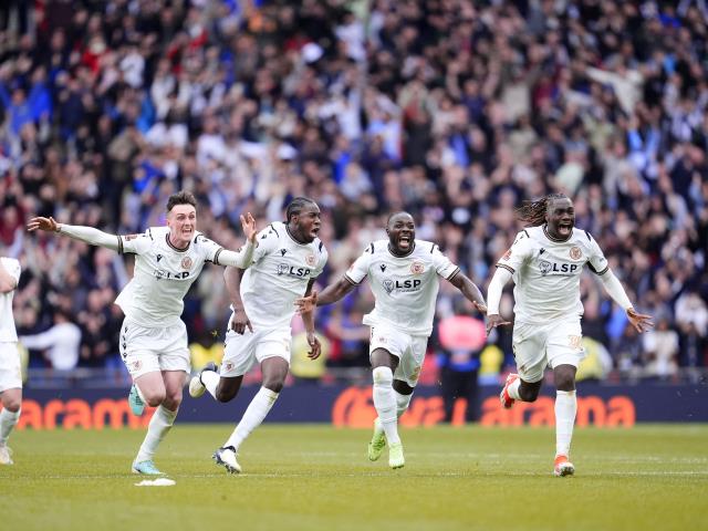 Bromley climb to League Two with penalty shoot-out defeat of Solihull at Wembley