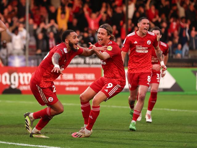 Crawley in command after 3-0 first-leg win over MK Dons