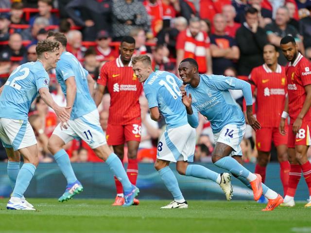 Nottingham Forest stun Liverpool at Anfield at hand Arne Slot first defeat