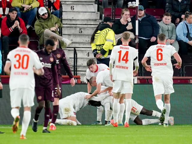 Hearts’ unbeaten Conference League run comes to end after defeat to Heidenheim