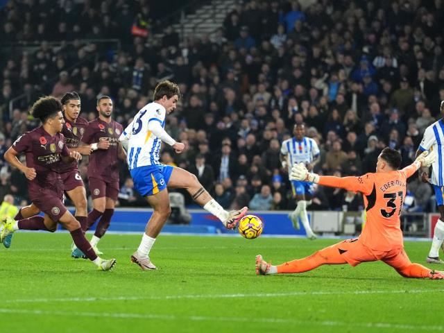 Brighton fight back to stun Man City as champions suffer fourth successive loss