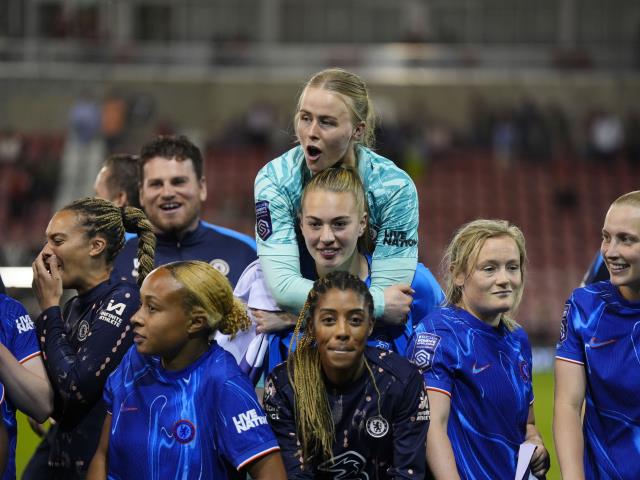 Sonia Bompastor wants treble and unbeaten season after Chelsea’s WSL title win