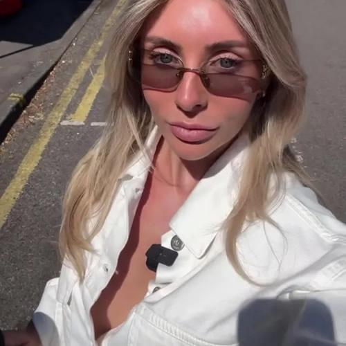 Blue murder Bonnie Blue defies Premier League stadium ban despite being escorted out after offer to give fans ‘good time’