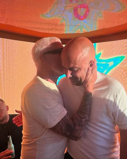 RED RAVER Liverpool boss Arne Slot parties with Wayne Lineker and EastEnders icon in Ibiza just hours after Arsenal clash