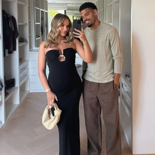 WHITE HOT England star Morgan Gibbs-White’s girlfriend puts on busty display in revealing outfit for ‘date night’ on holiday