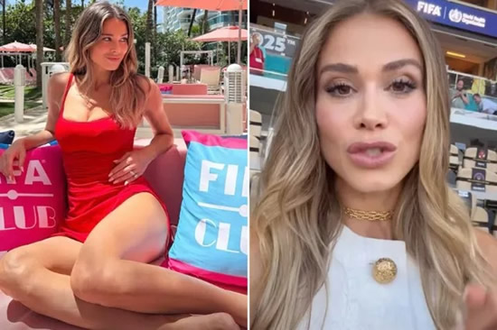 Diletta Leotta steals show in daring red dress before changing into glamorous white outfit for Club World Cup opener