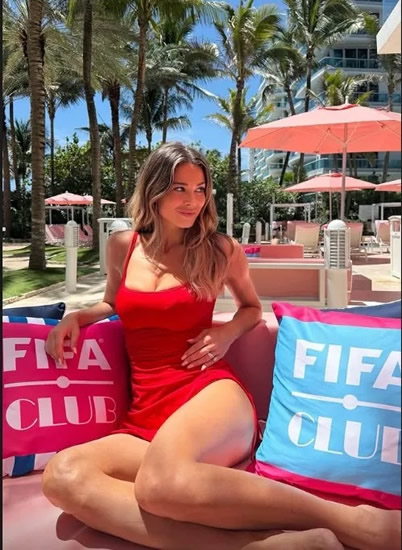 DI-LIGHTFUL Diletta Leotta sizzles in tiny bikini on inflatable flamingo before falling in pool in ‘Instagram vs reality’ post