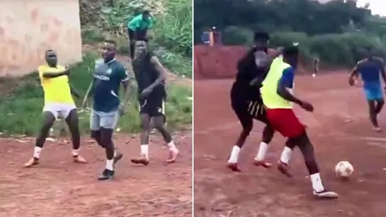 Andre Onana impresses as STRIKER with childhood friends in Cameroon as Man Utd fans call for him to replace Hojlund