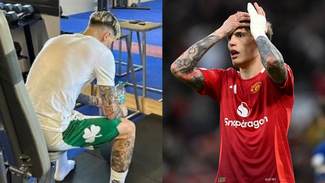 Man Utd outcast Alejandro Garnacho trains alone despite Red Devils team-mates returning for pre-season as Napoli reignite interest in cut-price transfer