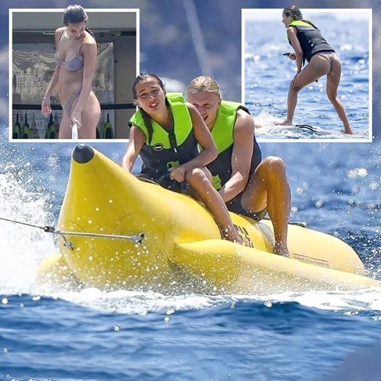 TOP BANANA Erling Haaland rides banana boat on Ibiza holiday as Man City star enjoys pre-season break after Club World Cup