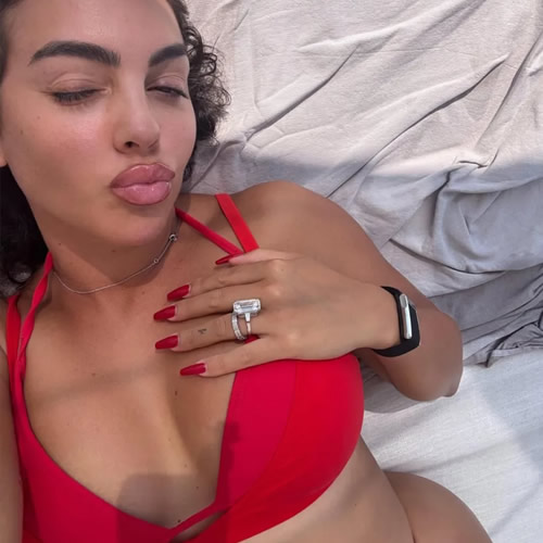 Geor-dropping Georgina Rodriguez stuns in bikini and diamonds as she gives fans glimpse into yacht holiday with Cristiano Ronaldo