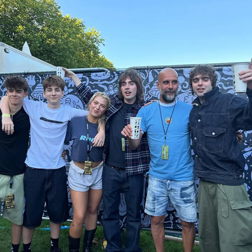 WONDER BALL Pep Guardiola and stunning daughter Maria belt out Oasis classic as Man City boss parties with Gallagher family at gig