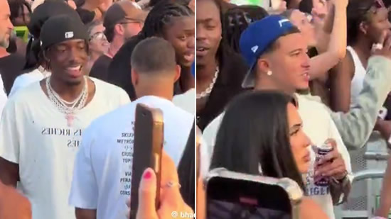 Noni Madueke parties at Wireless with Jadon Sancho ahead of £52m Arsenal transfer… while Chelsea win Club World Cup