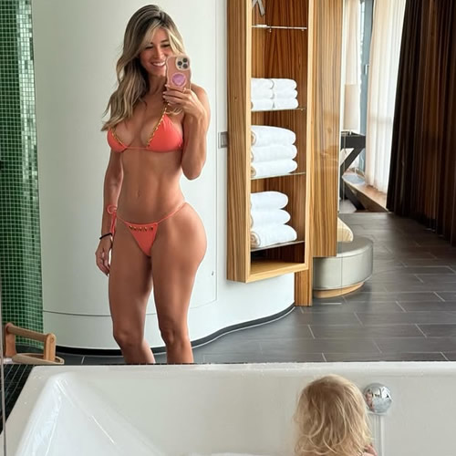 Ex-Premier League ace's wife shares 'spectacular' bathroom selfie and pre-season kiss pic