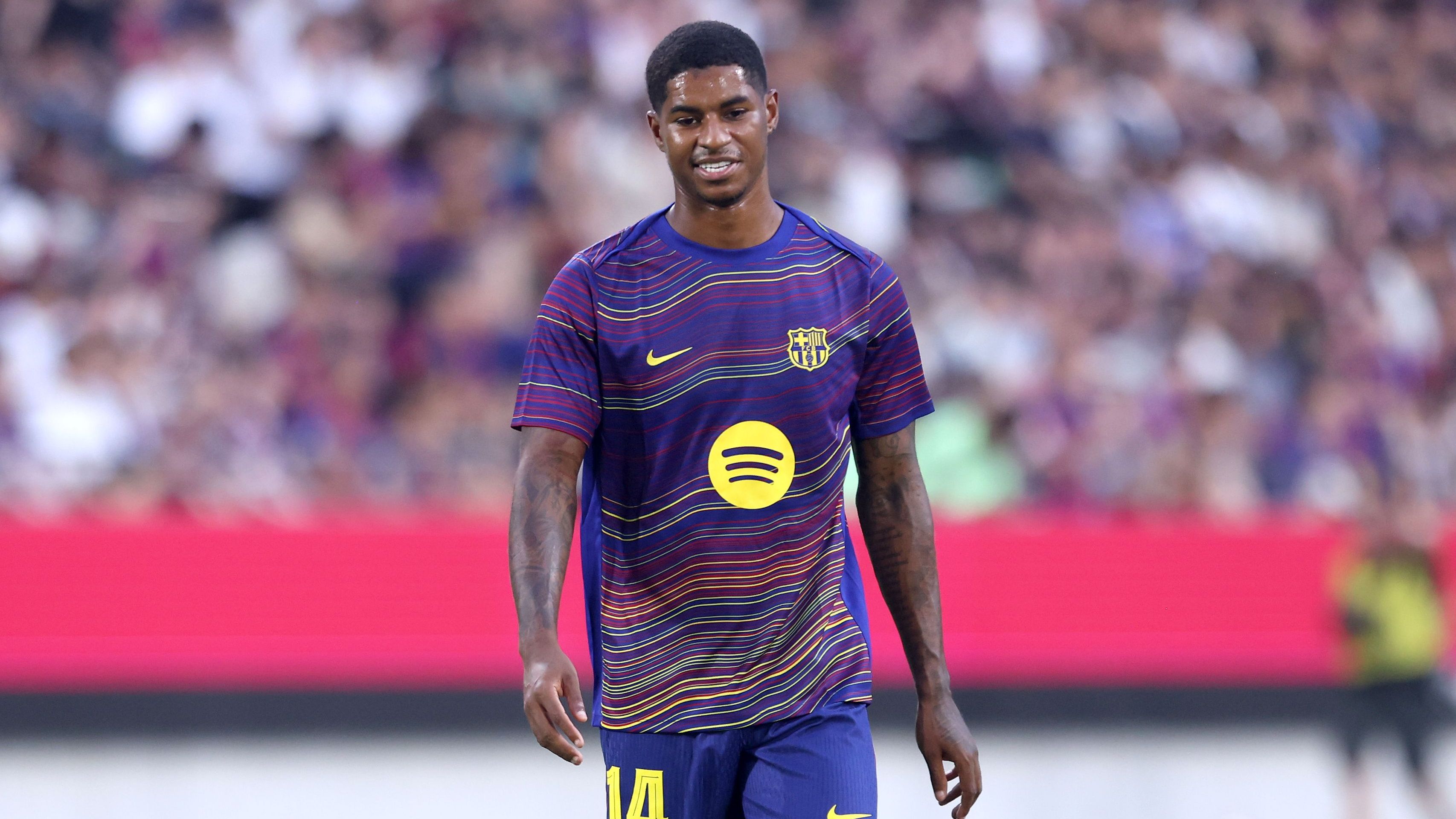 Hansi Flick reveals why Marcus Rashford's Barcelona debut only lasted 33 minutes as Man Utd loanee plays in Vissel Kobe win