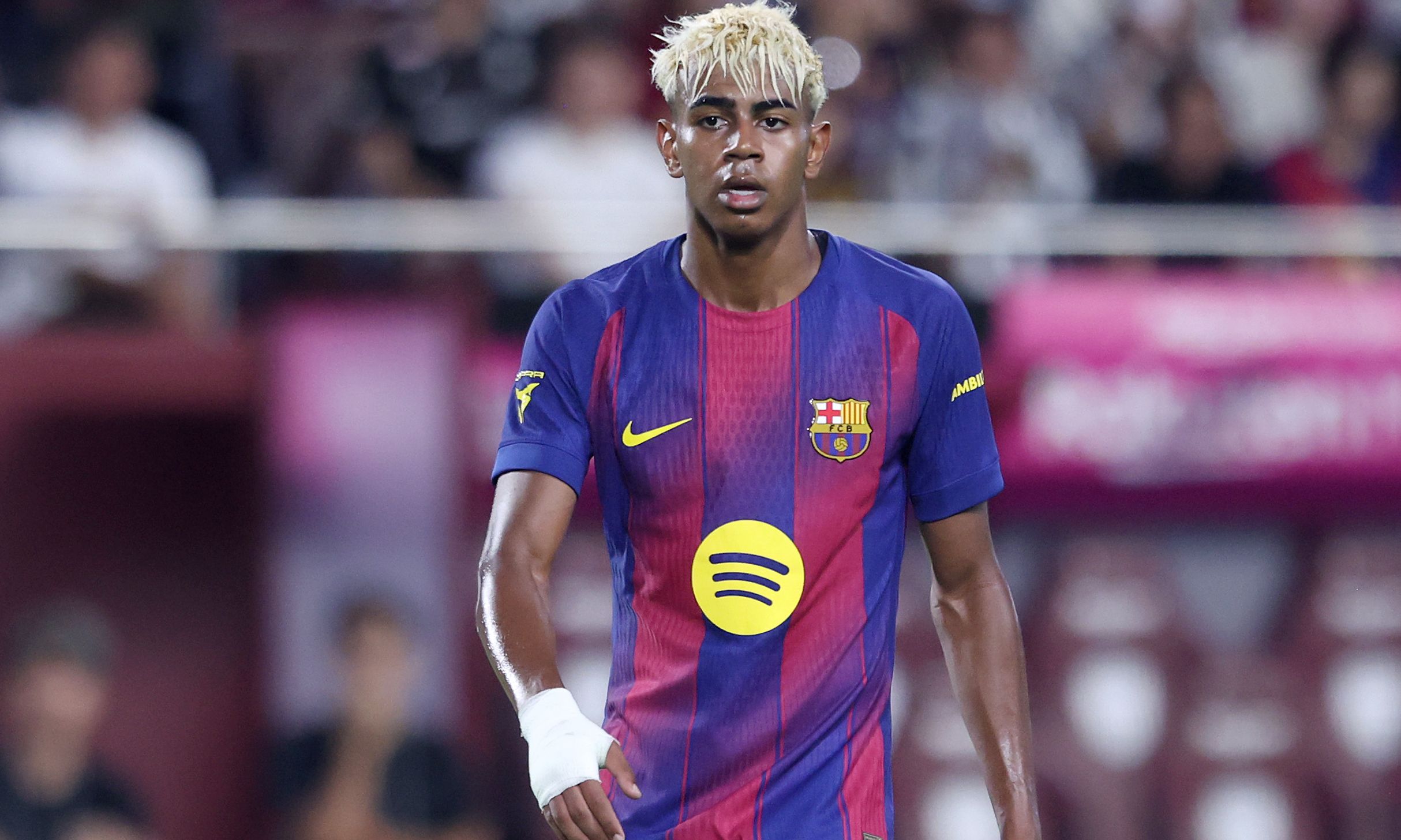 Barcelona to wage €120m war with Spotify over sponsorship contract as La Liga champions look to cash in on Lamine Yamal hype