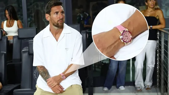 Lionel Messi spotted wearing bright pink BARBIE watch worth £700k… and Rolex only made TEN of them