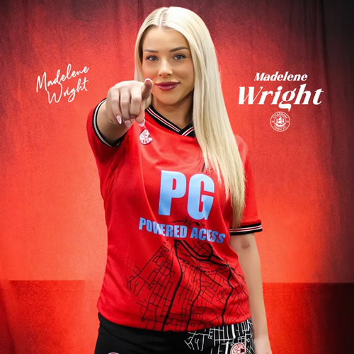 SHINING WRIGHT Glam footballer Madelene Wright signs for National League club as fans predict huge attendance boost