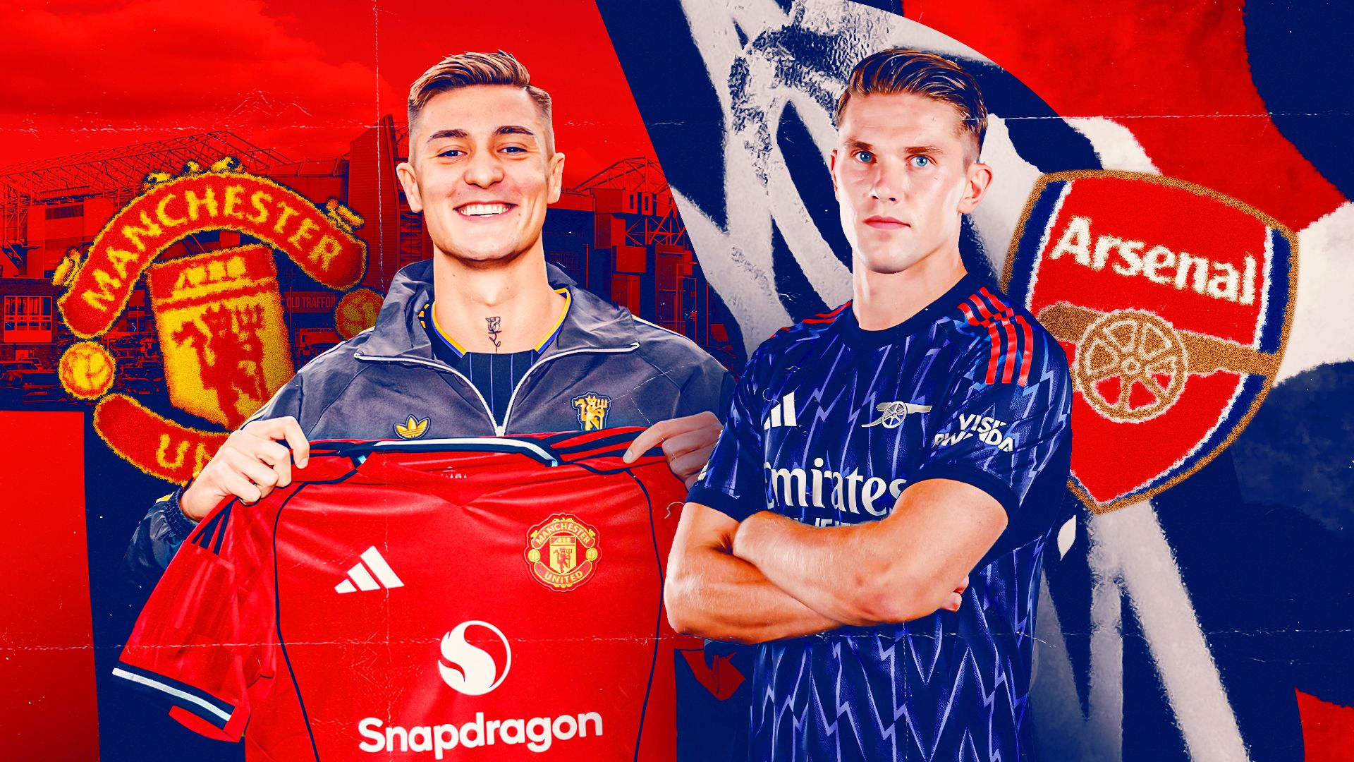 Benjamin Sesko vs Viktor Gyokeres: Man Utd-Arsenal showdown sets early stage for big-money No.9s to show the Premier League what they can offer