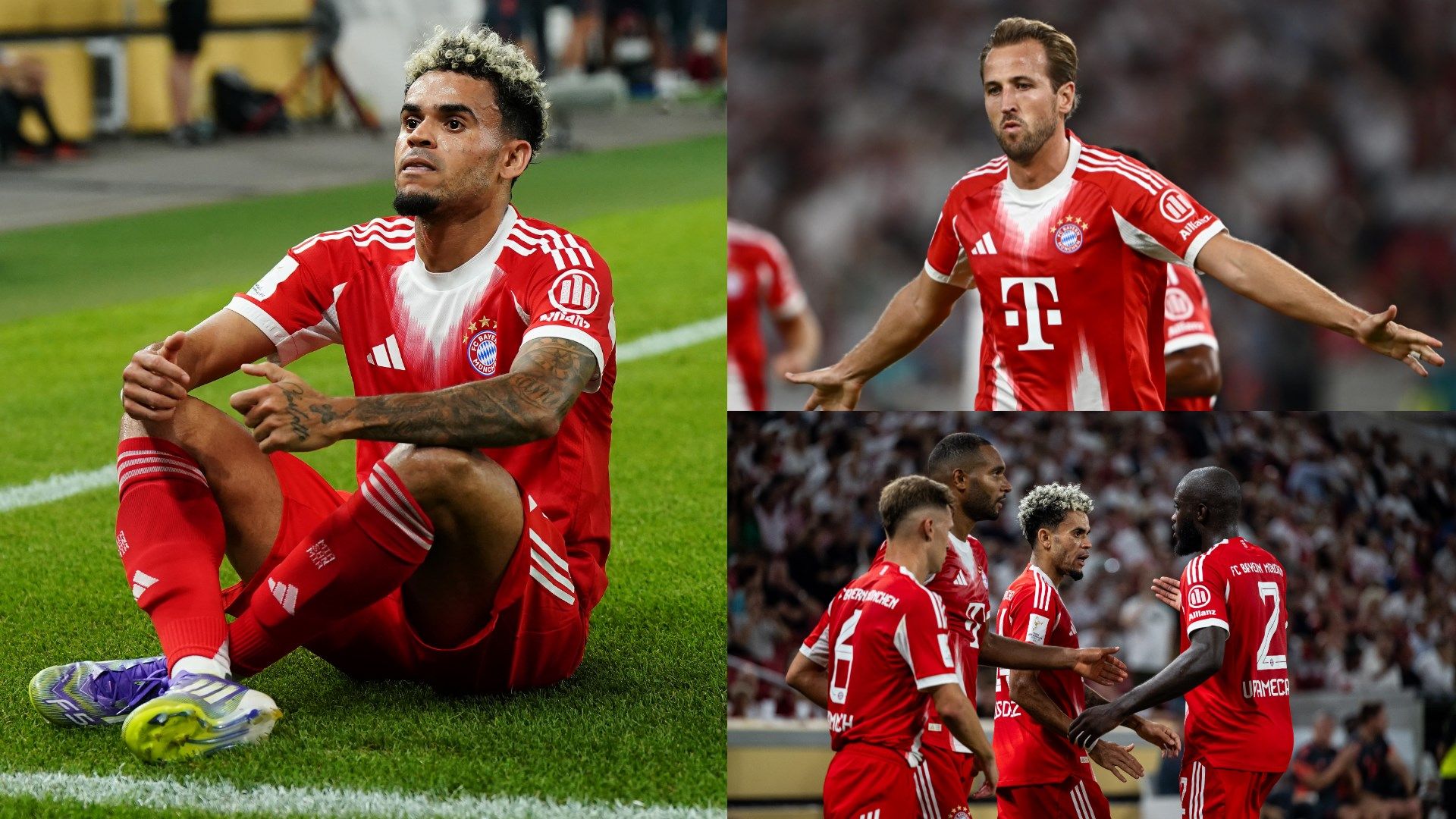Luis Diaz has arrived for Bayern Munich! Former Liverpool star pays tribute to late team-mate Diogo Jota after huge impact in Super Cup against Stuttgart as Harry Kane inevitably opens account