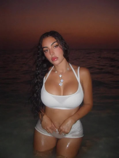 GEORG-EOUS Georgina Rodriguez dubbed ‘perfection’ as she stuns in barely-there see-through outfit for steamy seaside photoshoot