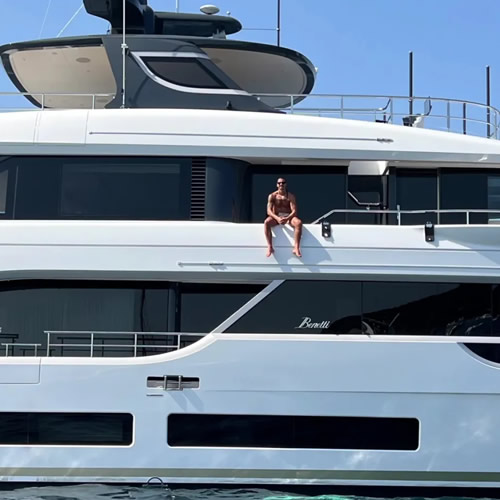 PUSH THE BOAT OUT Battle of the football superyachts…from Ronaldo’s £5.5m beast to Jim Ratcliffe’s ‘beach club’ & boat the size of a PITCH