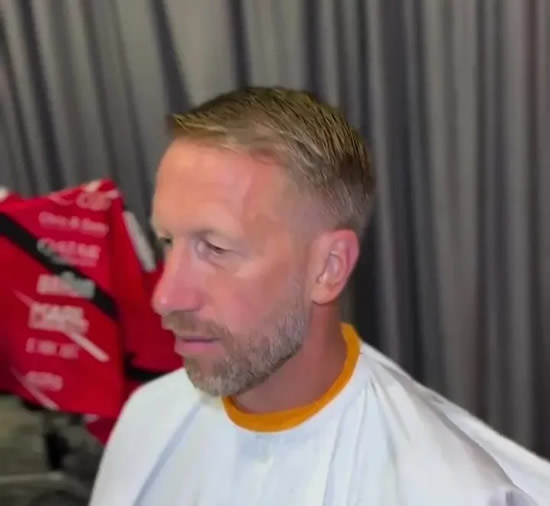HAIR RAISING Jack Grealish left in stitches over Graham Potter’s new look as video of West Ham manager’s haircut goes viral