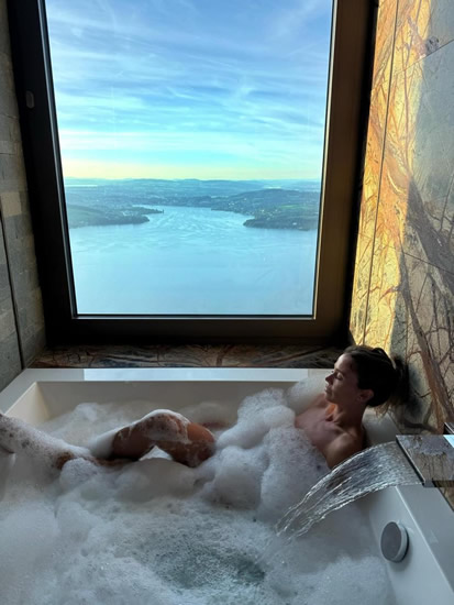 Love Letta Glamorous football presenter Diletta Leotta poses nude in bath and relaxes in bikini as she shares summer snaps