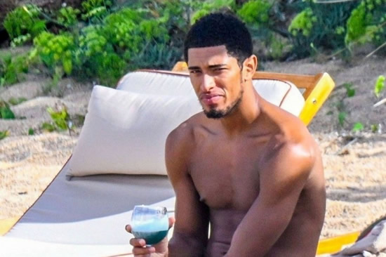 Jude Bellingham's girlfriend spotted in eye-popping position with England ace on holiday