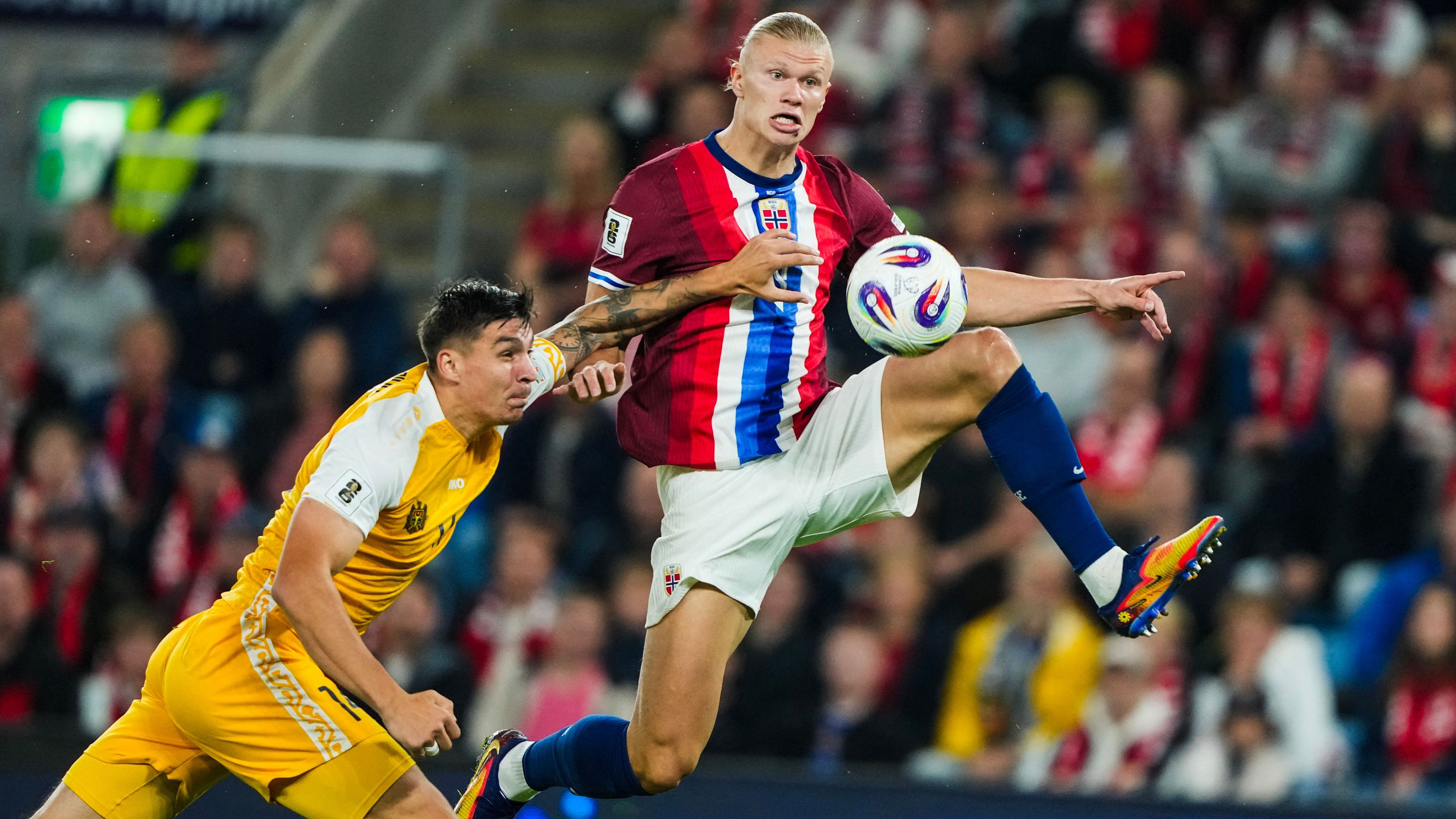 'Monster, freak!' - Erling Haaland goes 'full beast mode' with FIVE goals during Norway's 11-1 demolition of Moldova