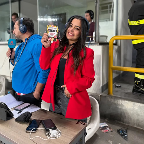 Par for the course Paraguay’s sexiest fan who went viral for holding phone between boobs lands new job as commentator for national team