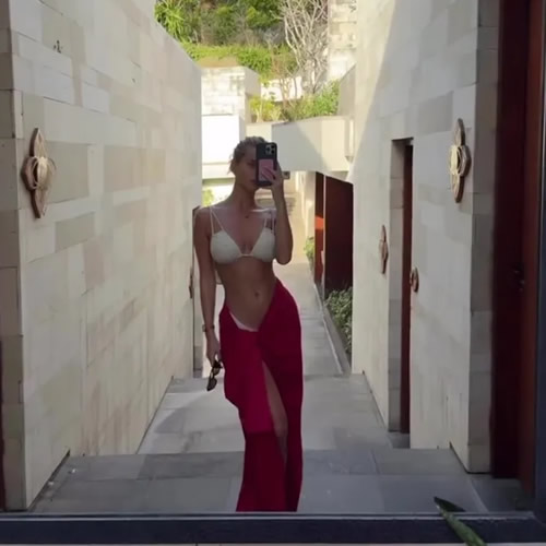 Nor blimey Lando Norris’s girlfriend Magui Corceiro shows off stunning figure in bikini as she takes advantage of F1 break