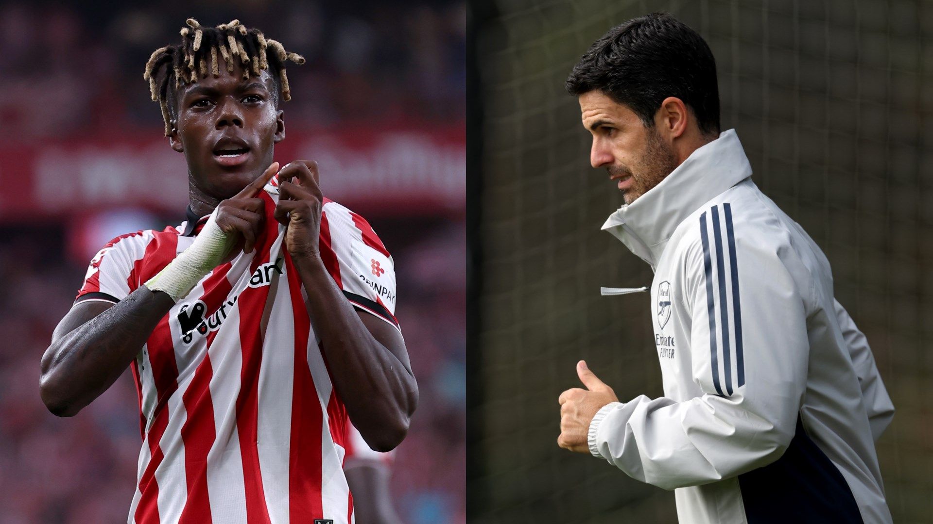 Mikel Arteta quizzed on Arsenal's interest in Nico Williams ahead of Champions League meeting with Athletic Club