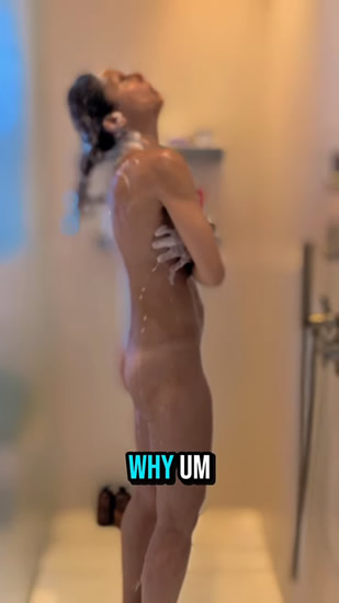 Baring it all BBC presenter goes fully naked as daughter surprises her in the shower with huge announcement