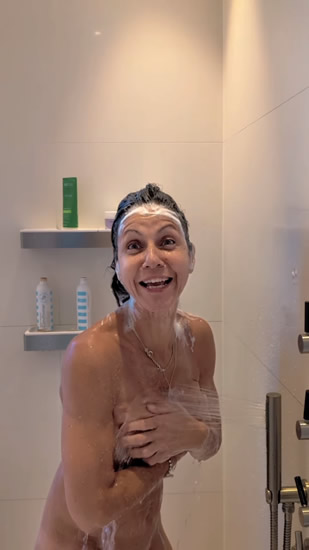 Baring it all BBC presenter goes fully naked as daughter surprises her in the shower with huge announcement