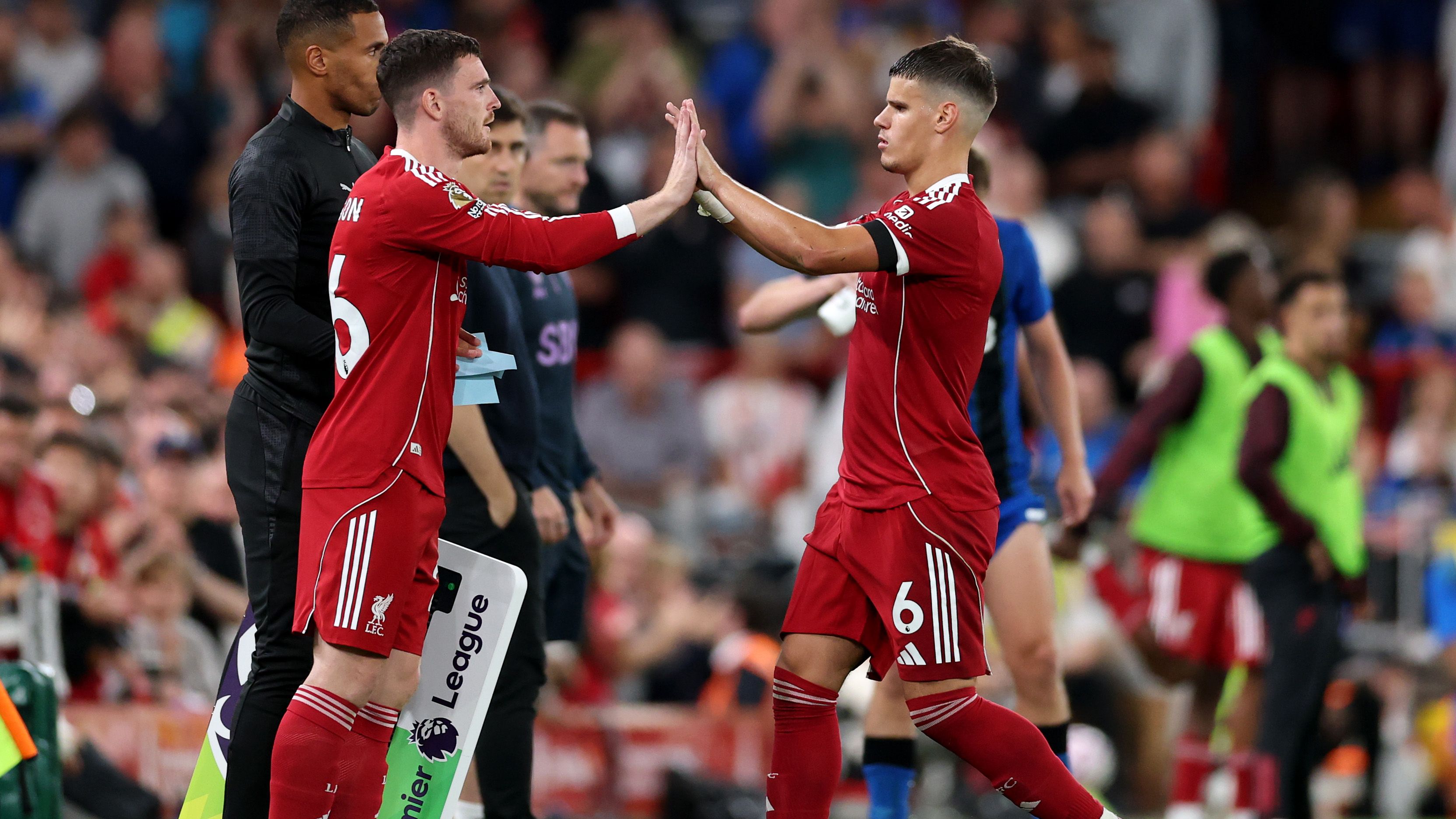 'It's a massive jump'- Andy Robertson leaps to Milos Kerkez's defence after Arne Slot brutally subs new signing off in first half against Burnley