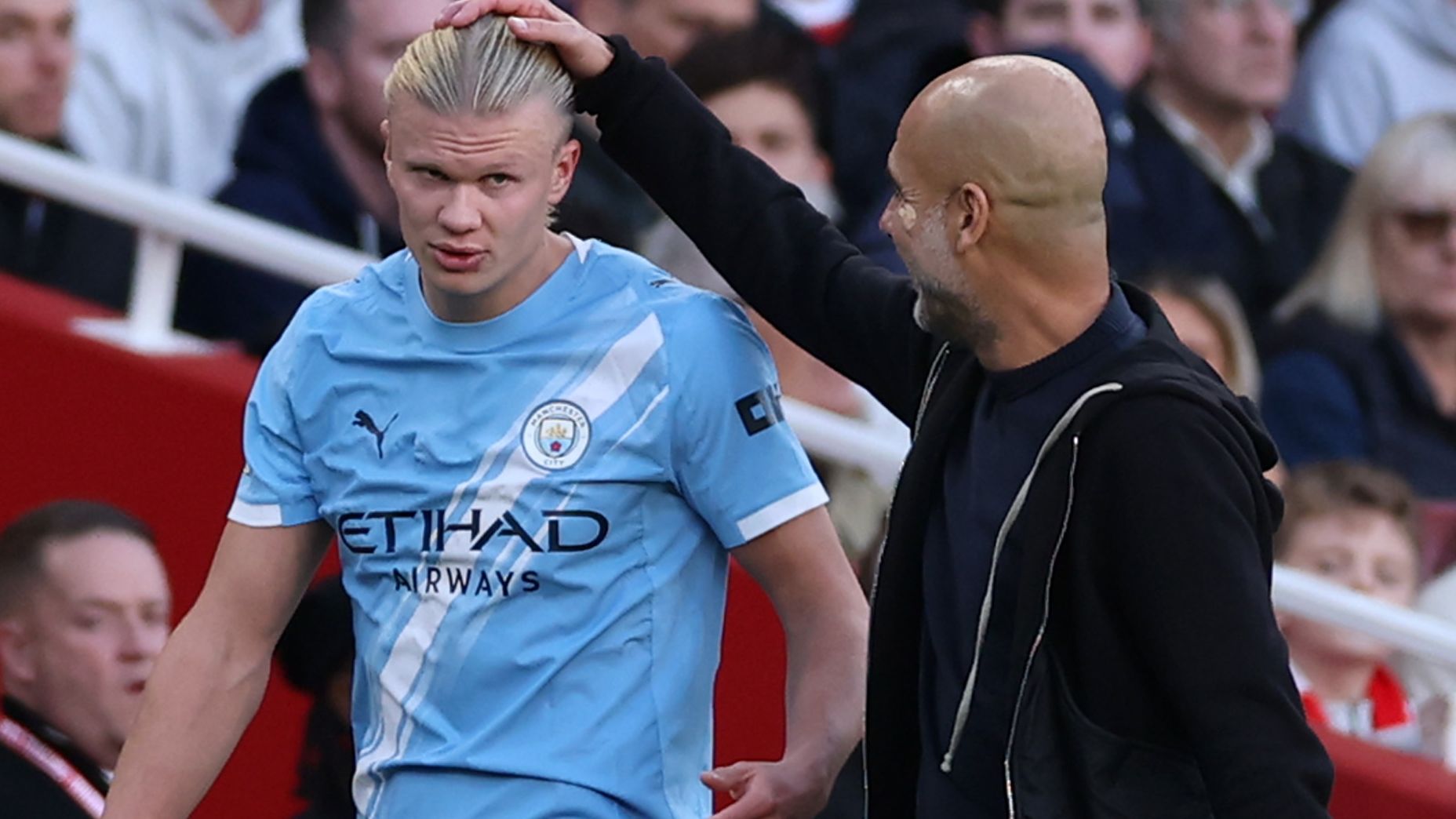 Erling Haaland is injured! Man City striker misses training as Pep Guardiola reveals 'hope' of swift recovery