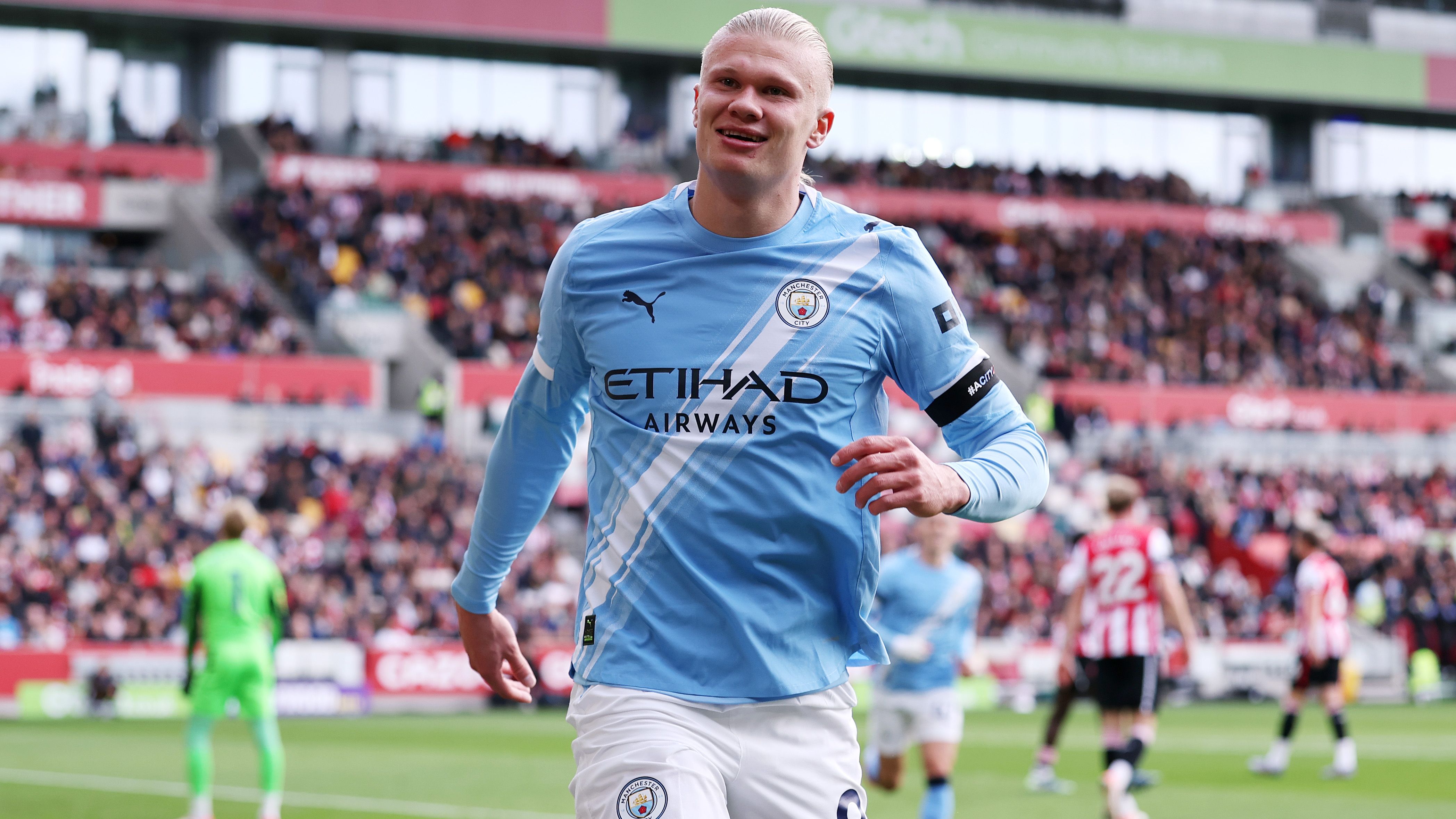 Pep Guardiola reveals talks with Erling Haaland after '50 million'-goal striker powers Man City to gritty win at Brentford