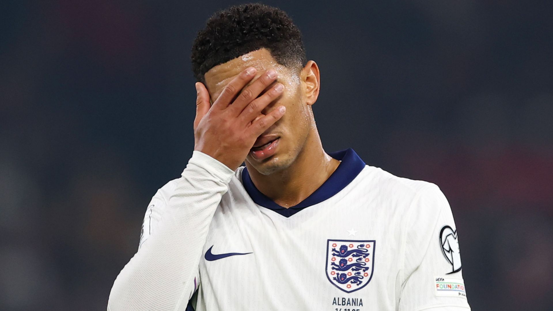 'Absolute Mr big time' - Jude Bellingham roasted by England fans for swapping shirts at half-time of World Cup qualifier against Albania