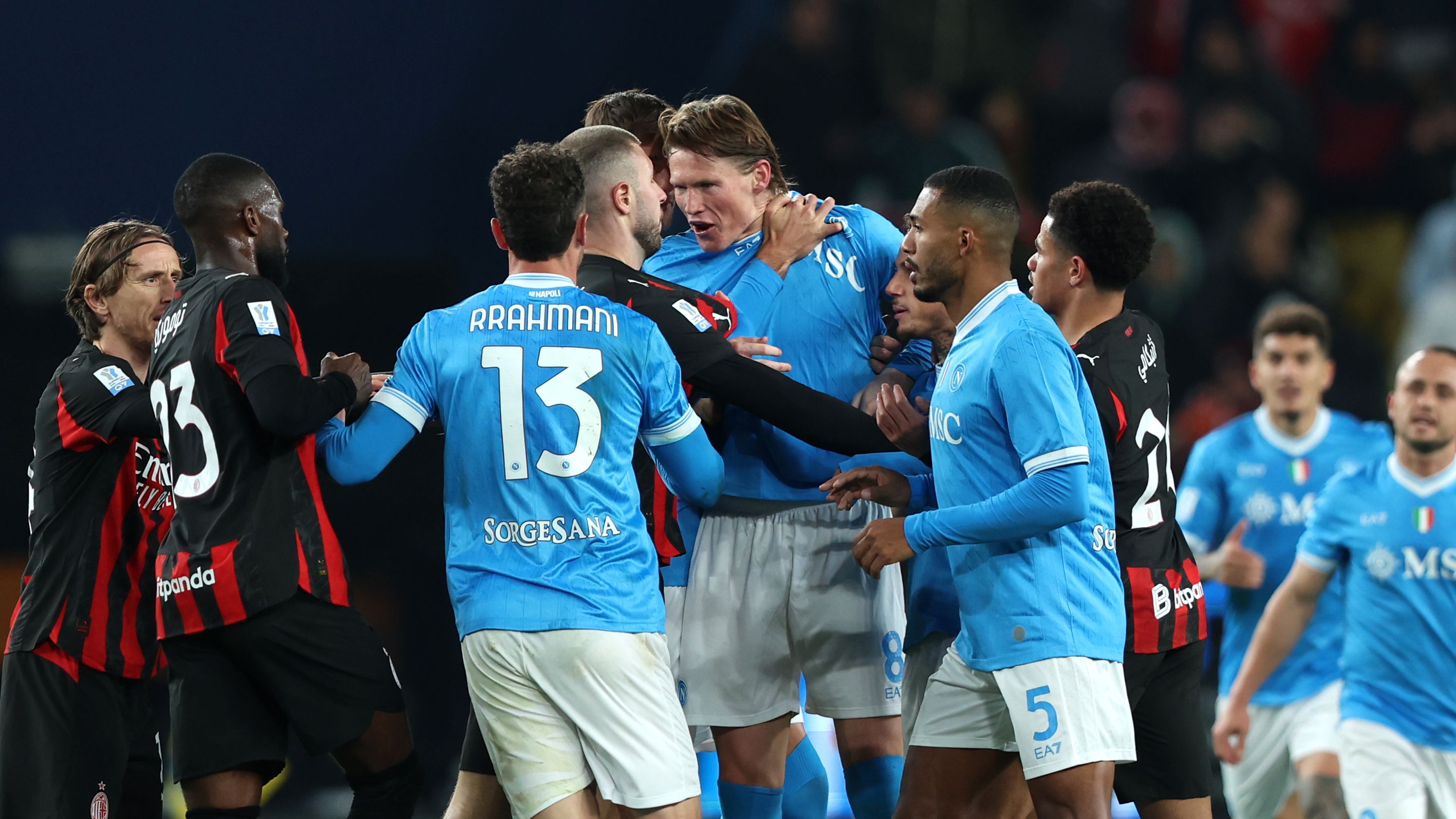 Christian Pulisic and AC Milan unable to defend Supercoppa Italiana as Napoli cruise to win in semifinal clash